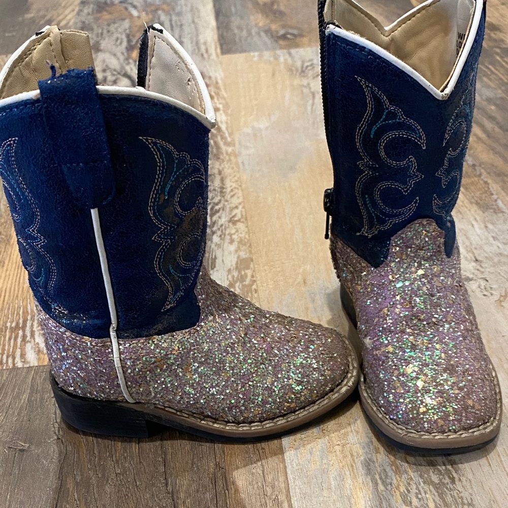 Old West Glittery Cowboy Boots